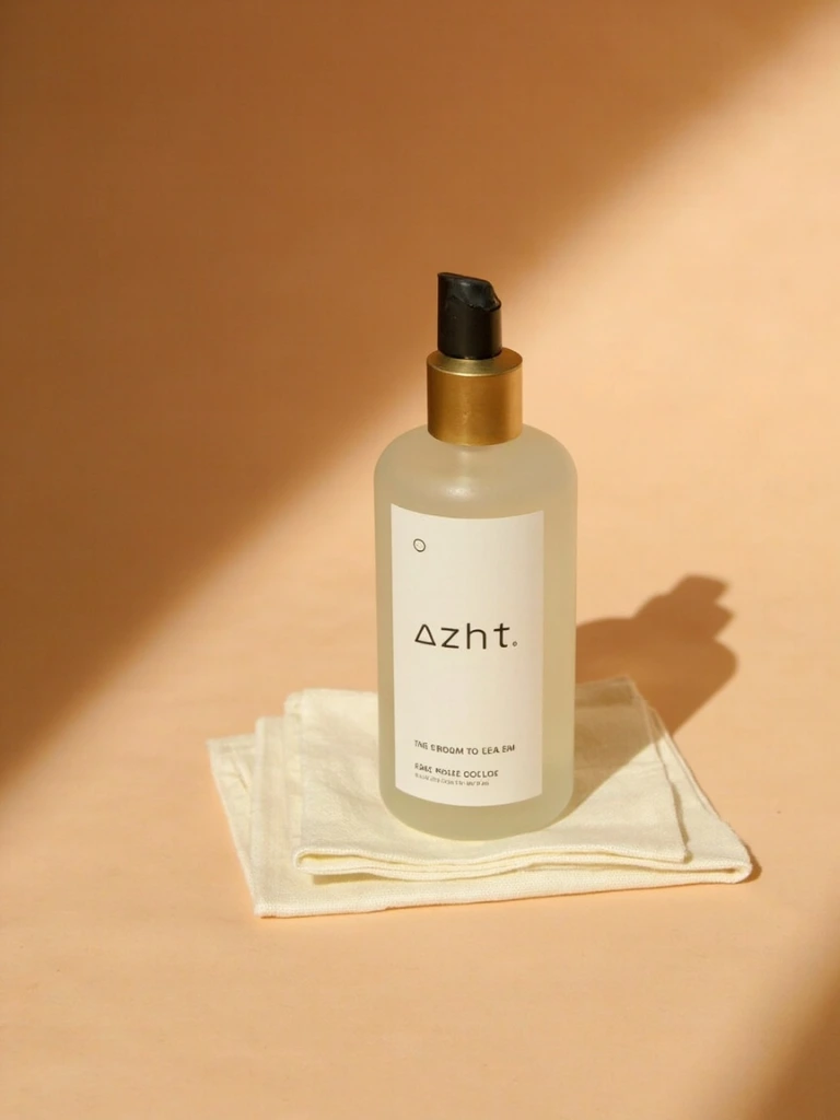 Frosted glass room spray with brass atomiser, No. 11 Bitter Orange & Iris.